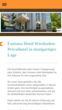Vorschau der mobilen Webseite www.fontana.de, Hotel Fontana