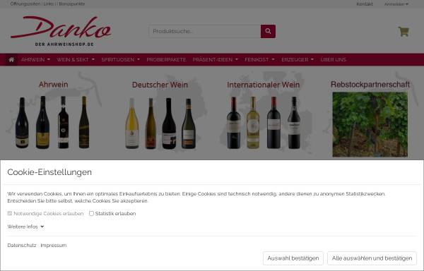 Vorschau von ahrweinshop.de, Internetagentur-Caspers & ahrland Dankos Weinladen