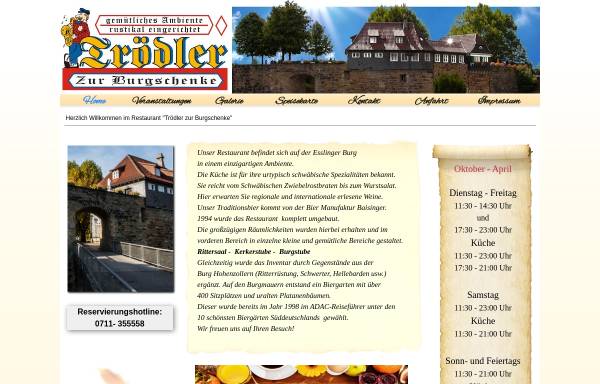 Vorschau von www.troedlerburg.de, Trödler zur Burgschenke