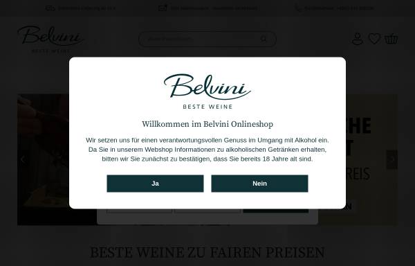 Vorschau von www.belvini.de, Belvini GmbH