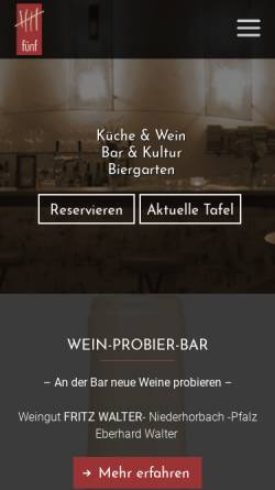 Vorschau der mobilen Webseite fuenf.de, fünf!