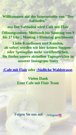 Vorschau der mobilen Webseite www.dersaftladen.de, Der Saftladen