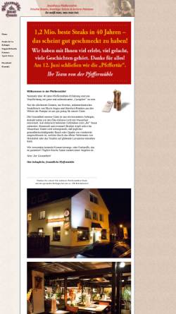 Vorschau der mobilen Webseite www.steakhouse-pfeffermuehle.de, Steakhaus Pfeffermühle