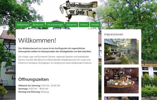 Vorschau von www.waldrestaurant-zur-loose.de, Waldrestaurant Zur Loose