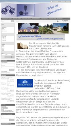 Vorschau der mobilen Webseite www.weine-freudenreich.de, Freudenreich GmbH