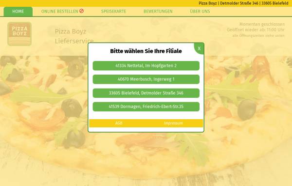 Vorschau von www.pizzaboyz.de, Pizzaboyz