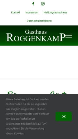 Vorschau der mobilen Webseite www.gasthaus-roggenkamp.de, Roggenkamp