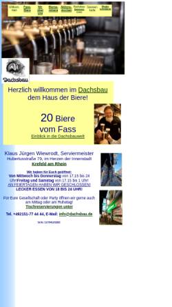 Vorschau der mobilen Webseite www.dachsbau.de, Dachsbau, Haus der Biere
