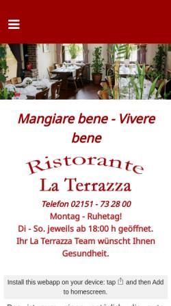 Vorschau der mobilen Webseite www.ristorante-laterrazza.de, La Terrazza