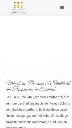 Vorschau der mobilen Webseite www.hotel-am-bachhaus.de, Hotel am Bachhaus