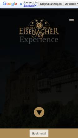 Vorschau der mobilen Webseite www.eisenacherhof.de, Hotel Eisenacher Hof