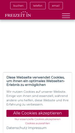 Vorschau der mobilen Webseite www.freizeit-in.de, Hotel Freizeit In