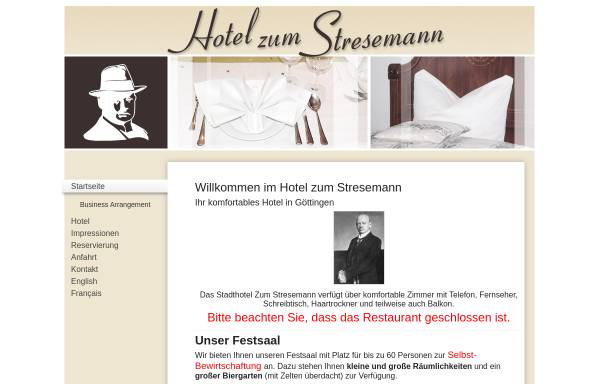 Vorschau von www.hotel-stresemann.de, Hotel Zum Stresemann