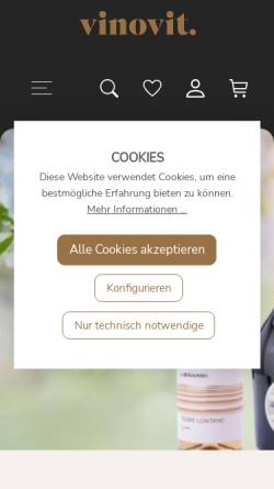 Vorschau der mobilen Webseite www.vinovit.de, Vinovit, Brigitte Brüggler