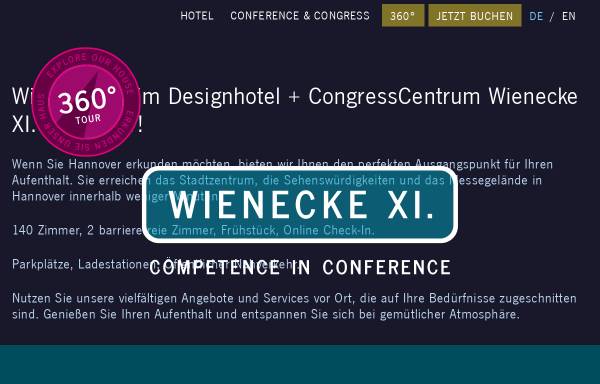Vorschau von www.wienecke.de, Designhotel + Congresscentrum Wienecke XI.