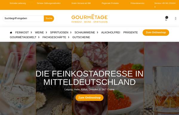 Vorschau von www.gourmetage.de, Wein & Spirituosen Kontor GmbH