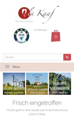 Vorschau der mobilen Webseite www.lakaaf.de, Weinhandel Stefan Kaaf