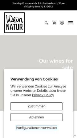 Vorschau der mobilen Webseite www.slowenien-weine.de, Wein-Import & Vertrieb V. Sagolla