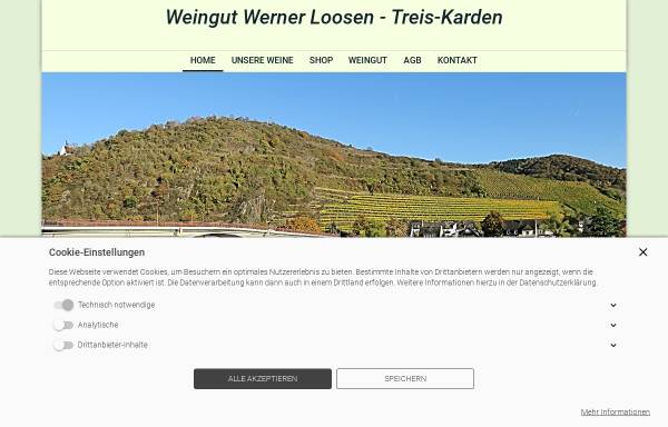 Vorschau von www.loosen-wein.de, Loosen Wein, Klaus Peter Loosen