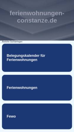 Vorschau der mobilen Webseite www.ferienwohnungen-constanze.de, Ferienwohnungen Constanze