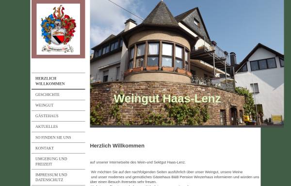 Vorschau von www.zell-mosel.info, Wein - & Sektgut Haas-Lenz