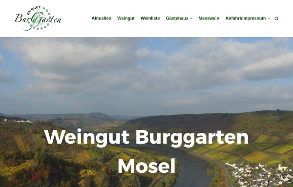 Vorschau von www.burggarten.de, Weingut Burggarten an der Mosel