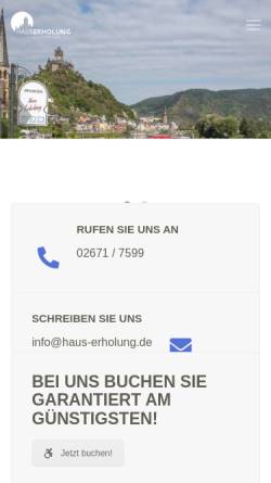 Vorschau der mobilen Webseite www.haus-erholung.de, Haus Erholung