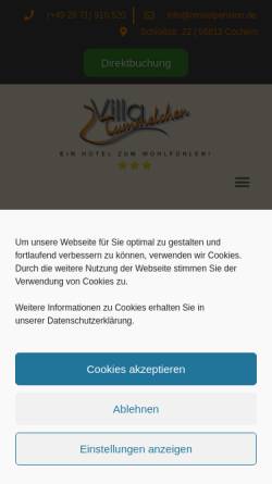 Vorschau der mobilen Webseite www.moselpension.de, Hotel - Pension Villa Tummelchen
