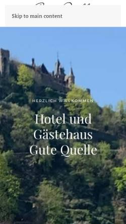 Vorschau der mobilen Webseite gute-quelle-cochem.de, Hotel - Restaurant Gute Quelle