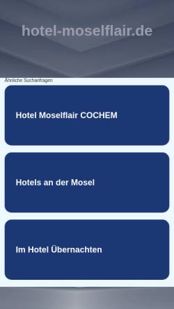 Vorschau der mobilen Webseite www.hotel-moselflair.de, Hotel Moselflair