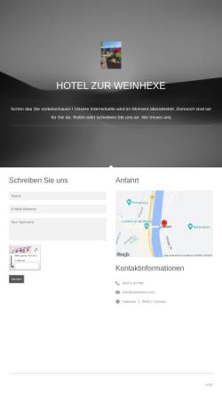 Vorschau der mobilen Webseite www.weinhexe.com, Hotel Zur Weinhexe