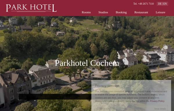 Vorschau von www.parkhotelcochem.de, Parkhotel Cochem