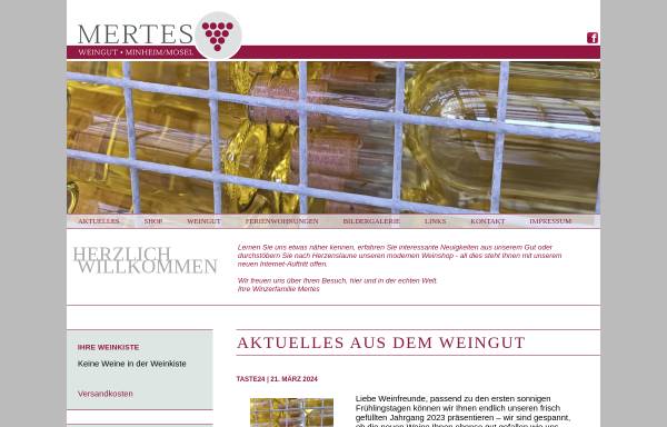 Vorschau von www.mertes-wein.de, Weingut Mertes