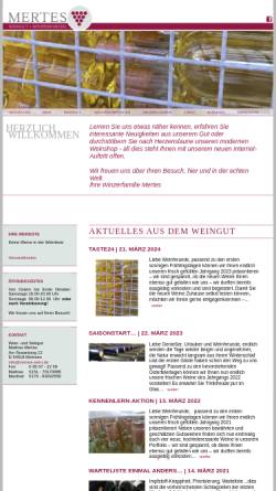 Vorschau der mobilen Webseite www.mertes-wein.de, Weingut Mertes