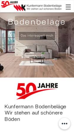 Vorschau der mobilen Webseite www.wernerkunfermann.ch, Werner Kunfermann Bodenbeläge