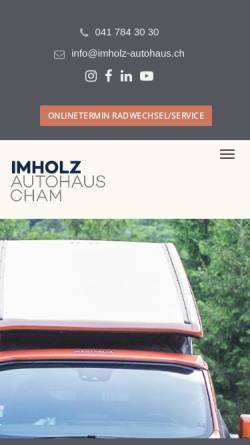 Vorschau der mobilen Webseite www.imholz-autohaus.ch, Imholz Autohaus AG