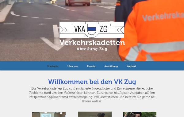 Vorschau von www.vkazg.ch, Verkehrskadetten Zug, Abteilung Zug