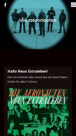 Vorschau der mobilen Webseite www.aeronauten.ch, Die Aeronauten