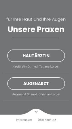 Vorschau der mobilen Webseite www.lorger.de, Augenarztpraxis Dr.med.Christian Lorger