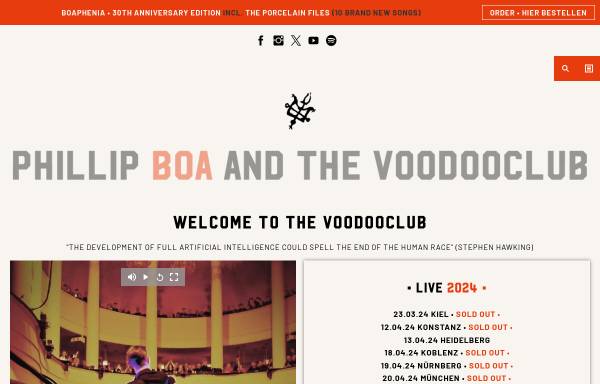 Vorschau von www.phillipboa.de, Phillip Boa And The Voodooclub