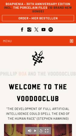 Vorschau der mobilen Webseite www.phillipboa.de, Phillip Boa And The Voodooclub