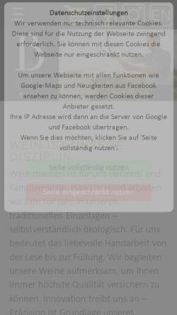 Vorschau der mobilen Webseite www.weingut-barth.de, Weingut Barth