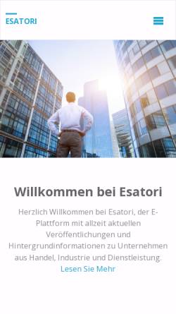 Vorschau der mobilen Webseite www.esatori.de, eSa:Tori
