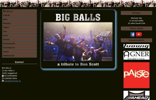 Vorschau von www.bigballs.de, Big Balls - A Tribute to Bon Scott