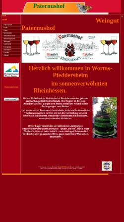 Vorschau der mobilen Webseite www.weingut-paternushof.com, Weingut Paternushof Pfeddersheim