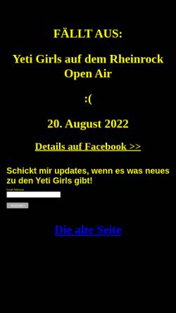 Vorschau der mobilen Webseite www.yetigirls.de, Yeti Girls
