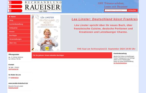 Vorschau von www.raueiser.de, Buchhandlung Raueiser GmbH