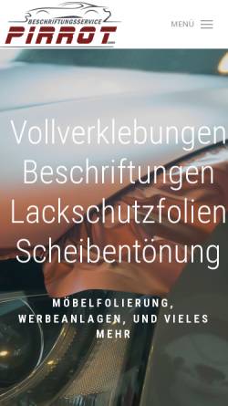 Vorschau der mobilen Webseite www.beschriftungsservice.de, Beschriftungsservice Pirrung