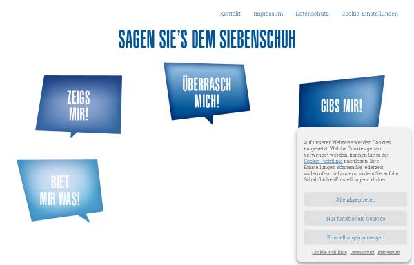 Vorschau von www.siebenschuh.de, Werbemittel Siebenschuh