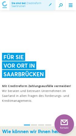 Vorschau der mobilen Webseite www.saarbruecken.creditreform.de, Creditreform Link und Maurer KG